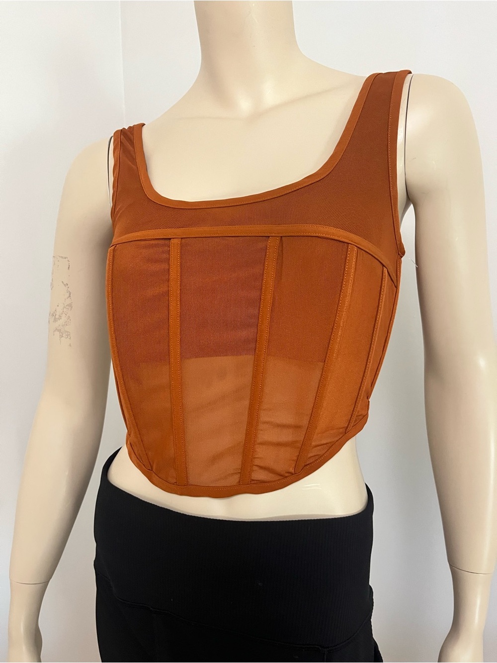 Papermoon Burnt Orange Crop Top